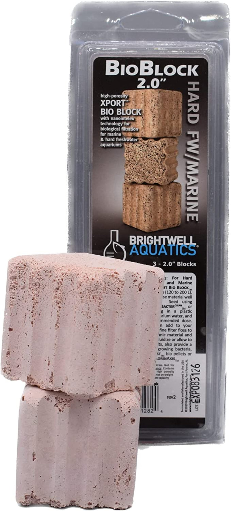 Xport-Bio Block - Biological Filtration Mediafor Bacteria Growth and Phosphate Reduction (Xpblockbio2.0In-3Pk)