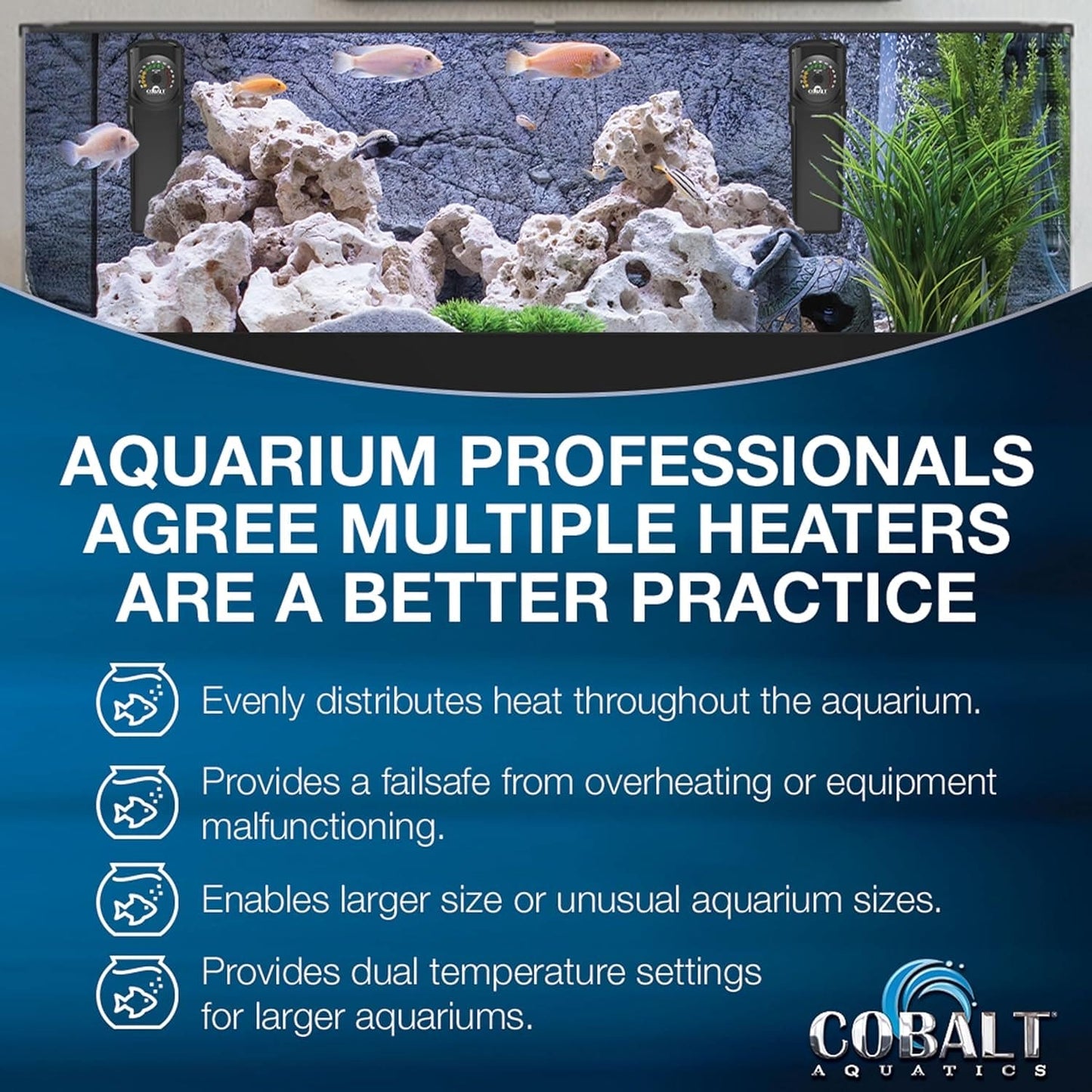 Neo-Therm Pro Aquarium Heater, Made in Poland, Fish Tank Heater for Freshwater or Saltwater Tanks, Turtle Tank Heater, Submersible, Auto Shutoff, Temperature Controller Thermostat 100W