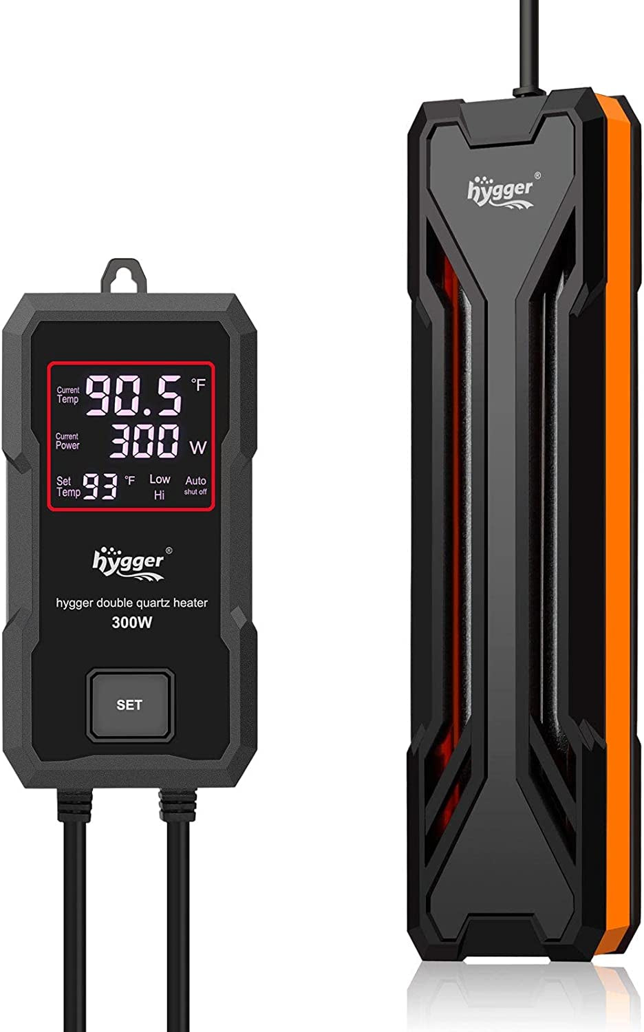 Aquarium Heater 300W/500W/800W/1000W, Submersible Fish Tank Heater with Digital LED Controller and Intelligent Leaving Water Automatically Stop Heating System, for Freshwater and Saltwater