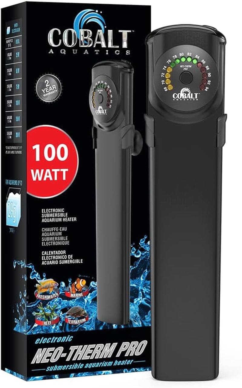 Neo-Therm Pro Aquarium Heater, Made in Poland, Fish Tank Heater for Freshwater or Saltwater Tanks, Turtle Tank Heater, Submersible, Auto Shutoff, Temperature Controller Thermostat 100W