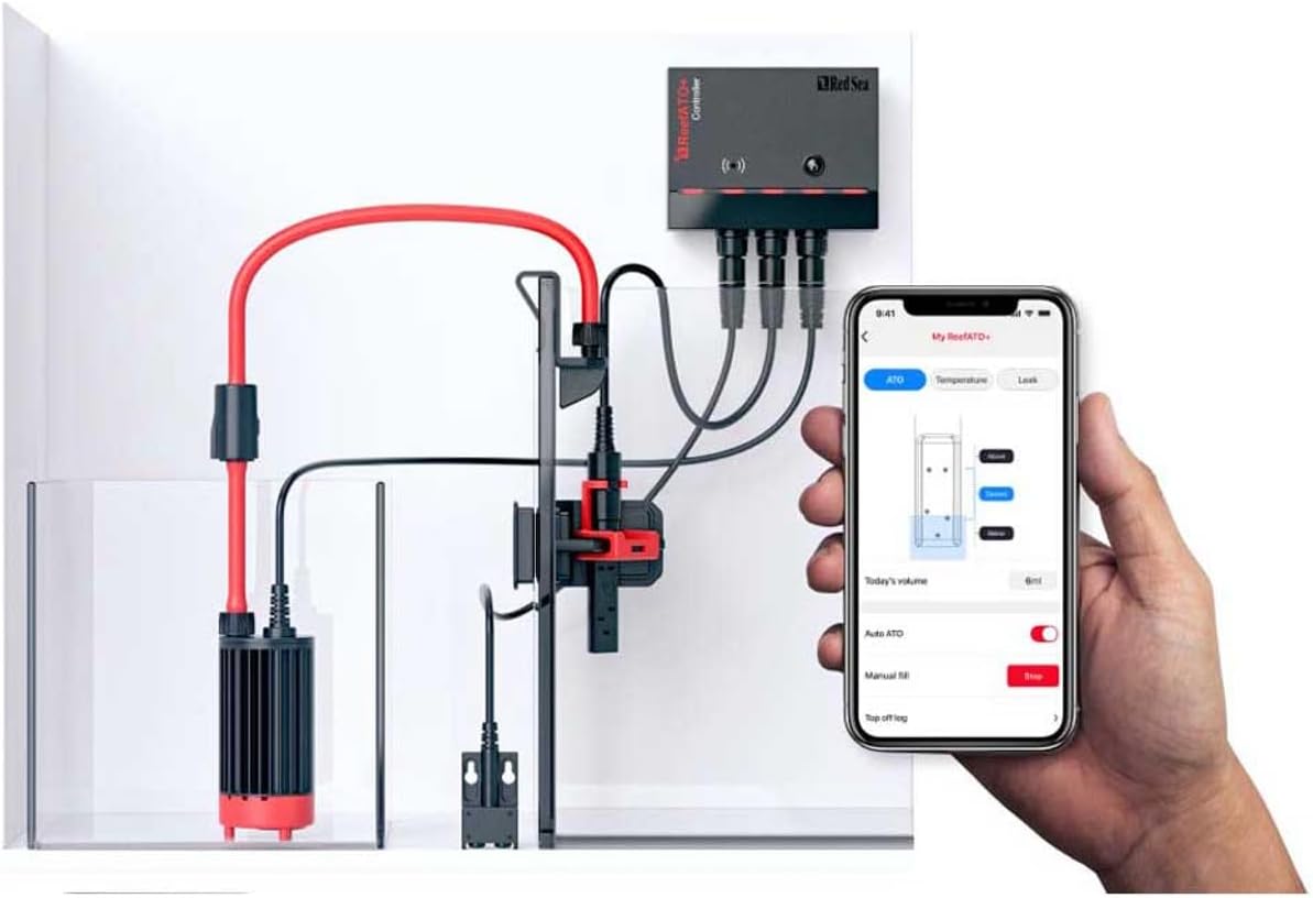 3-In-1 Reefato + ATO Auto Top off System for Aquarium | Water on Floor Alarm | App Controled with Fish Tank Temperature Probe