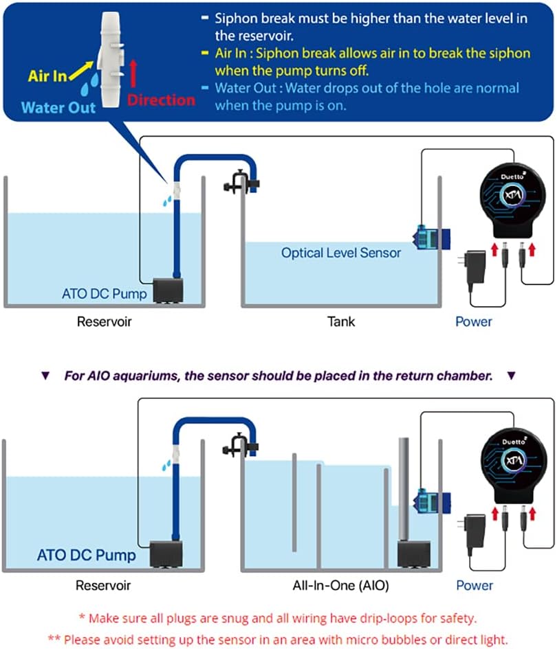 Duetto 2 Dual-Sensor Complete Aquarium Auto Top off ATO System