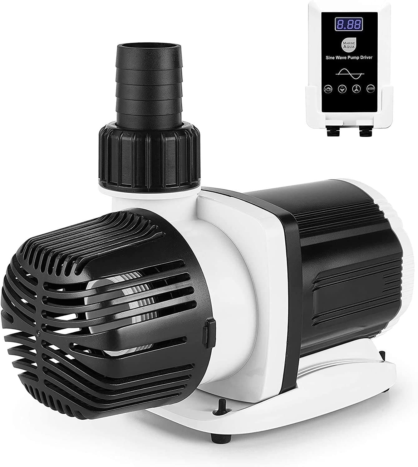 DC-5000 Silent Swirl Controllable DC Aquarium Pump 40W 1320Gph-Marine Wavemaker Return Pump with Sine Wave Controller for Salt/Freshwater Coral Reef Fish Tank Sump Circulation