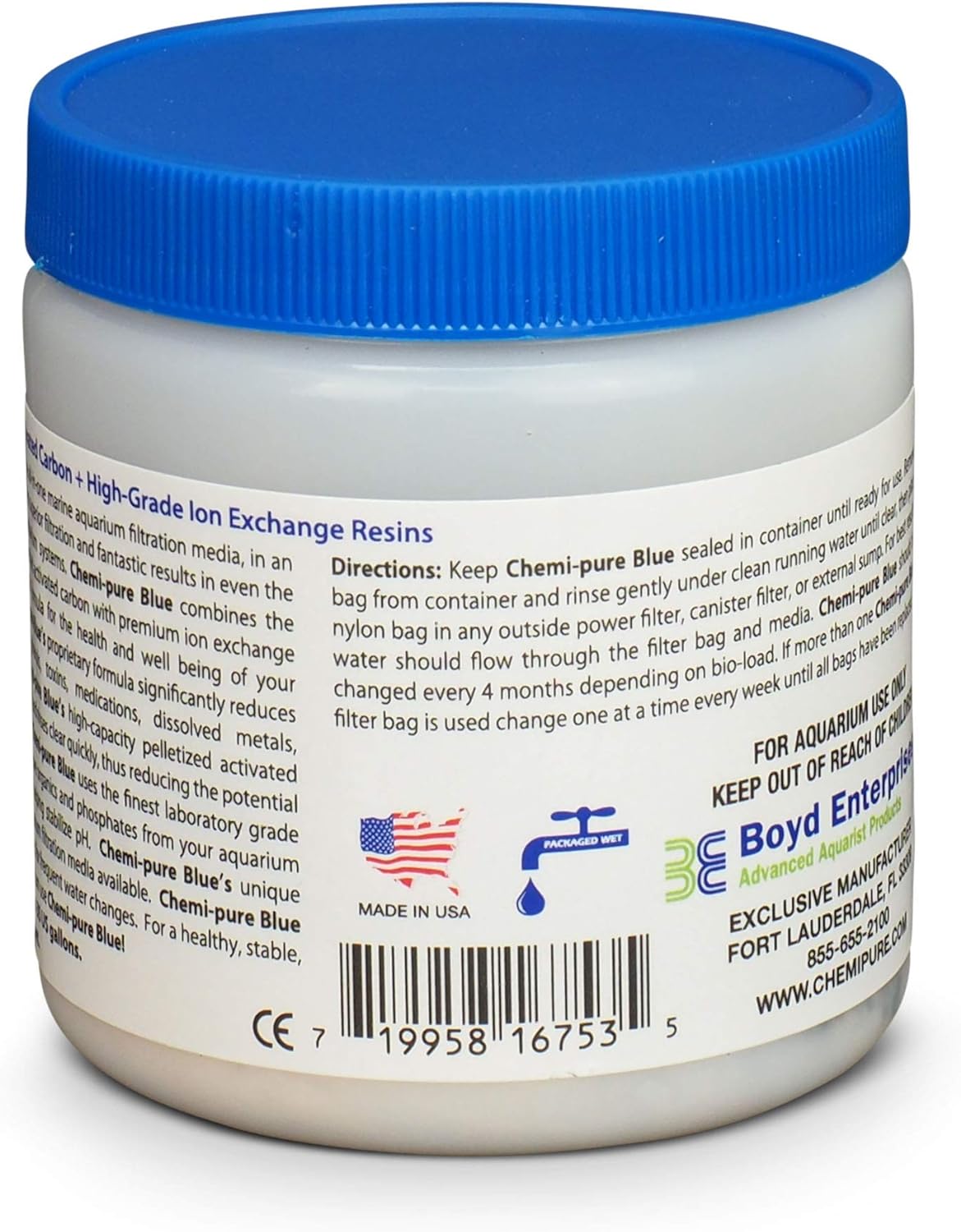 Chemi-Pure Aquarium Filtration Media, 5.5-Ounce, Blue