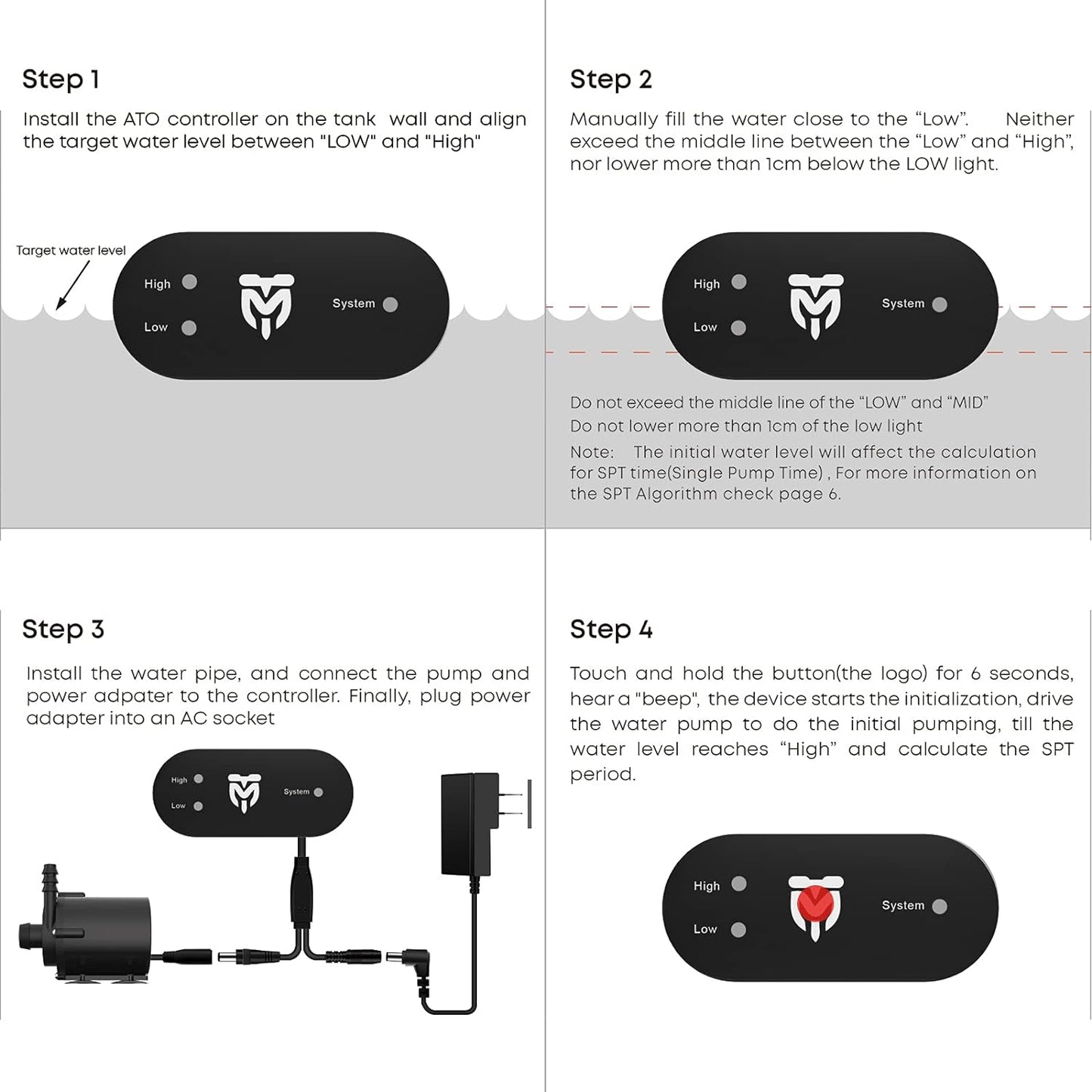 Platinum Serial Optical Auto Top off System(Ato) with Smart SPT Algorithm and Beep Alarm(Mt-200)