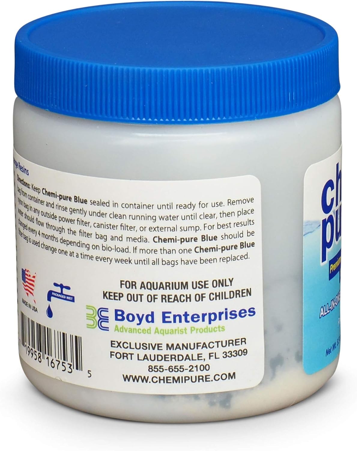 Chemi-Pure Aquarium Filtration Media, 5.5-Ounce, Blue
