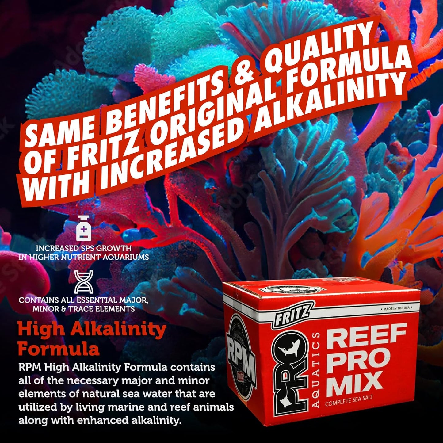 FZ Pro 200Gal Fritzpro R.P.M. Redline High Alk Salt Mix Red Box 55 Lbs, 200 Gal, Skwnjeje-Sae