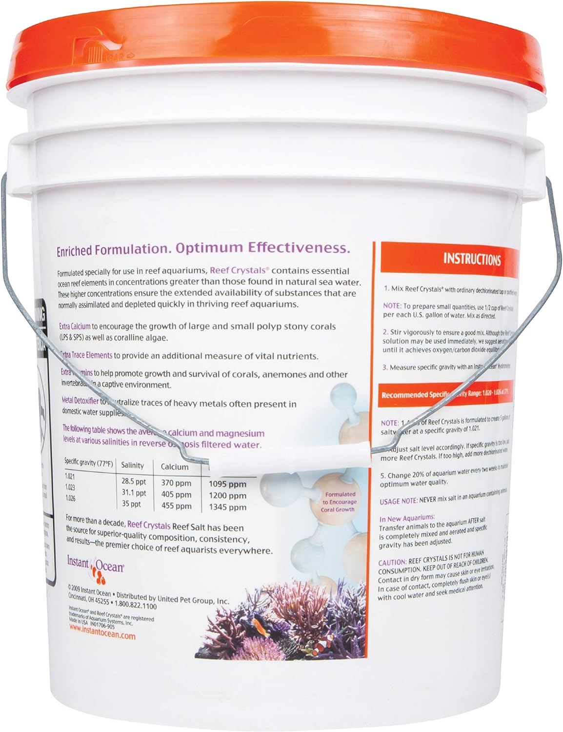 Reef Crystals Reef Salt, Formulated Specifically for Reef Fish Tank Aquariums