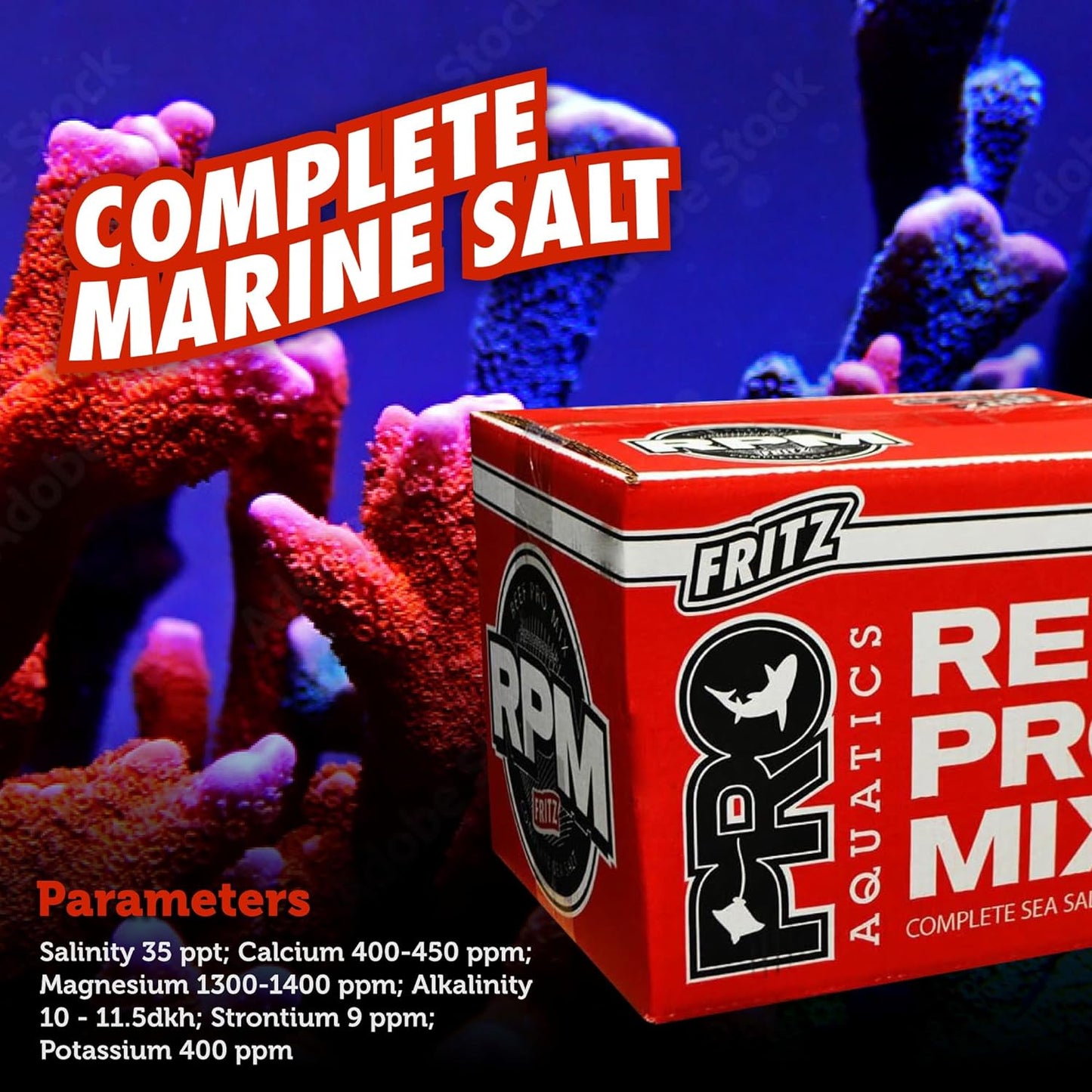 FZ Pro 200Gal Fritzpro R.P.M. Redline High Alk Salt Mix Red Box 55 Lbs, 200 Gal, Skwnjeje-Sae