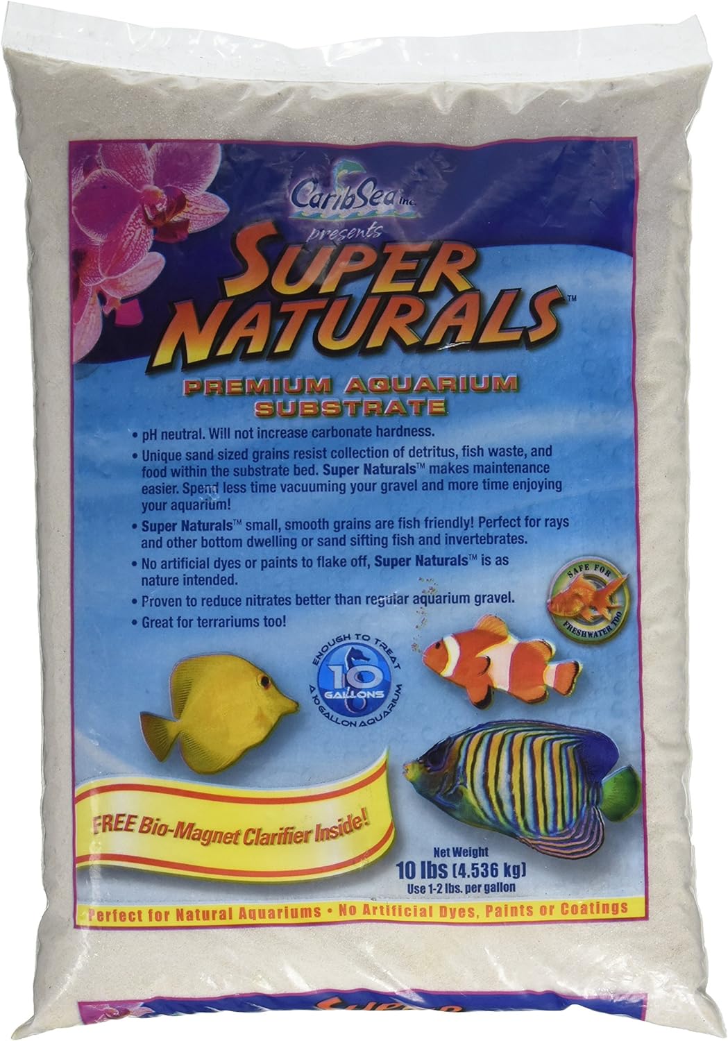 Super Naturals Aquarium Sand, 10 Lbs., Tan