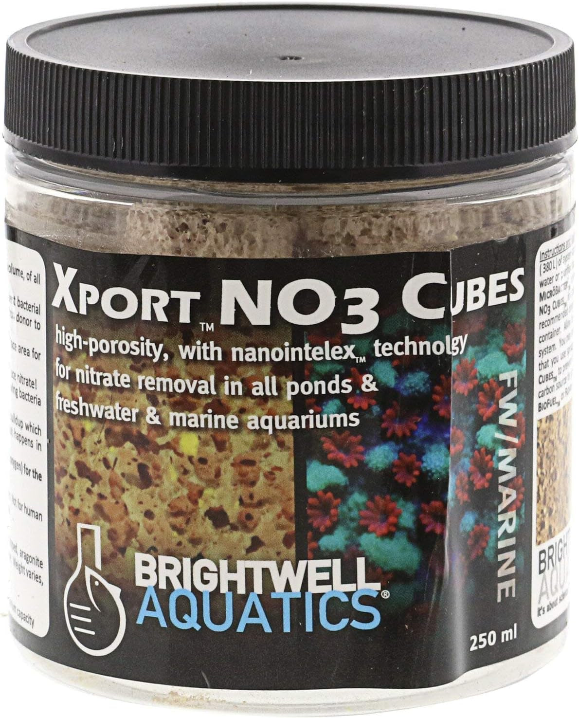 Xport-No3 Cubes - ½” Cubes, Sulfur Doped, Activated Denitrification Media, 250-ML (Xpcuben250)