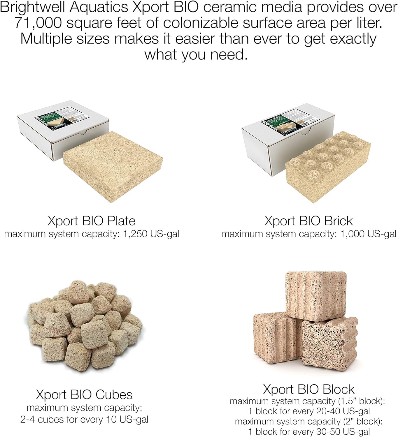 Xport BIO Dimpled Brick - Ultra-Porous Biological Brick Media for Marine and Freshwater Aquarium (XPBRICBIO)