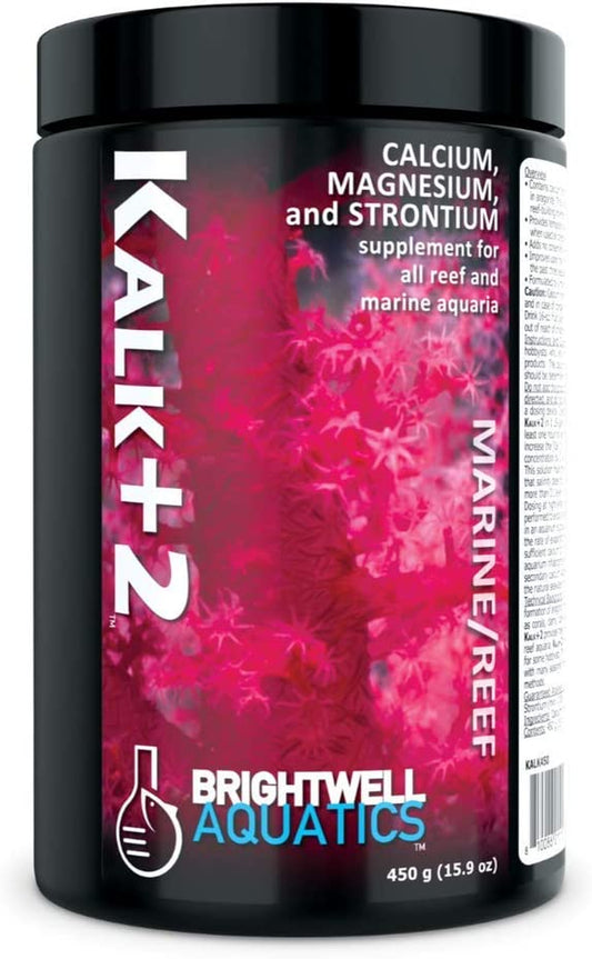 Kalk+2 - Advanced Calcium, Magnesium & Strontium Powdered Kalkwasser Supplement for Marine Fish and Aquariums