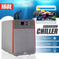 Aquarium Chiller, 42Gal 1/10 HP Water Chiller for Hydroponics Axolotl Coral Reef Tank,Fast Cooling,45Db Silent Compressor with Connecting Hose and Water Pump（160L）