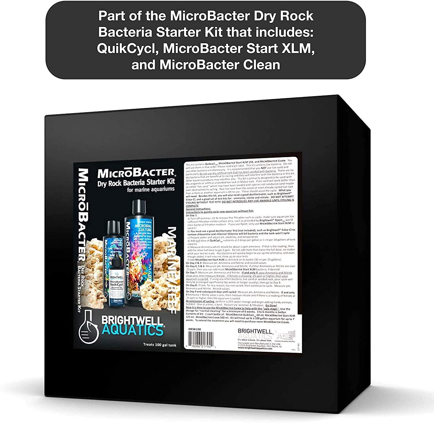 Microbacter Clean - Microbial Culture & Enzyme Blend Designed to Target & Clean Surfaces of Aquatic Tanks, 500ML