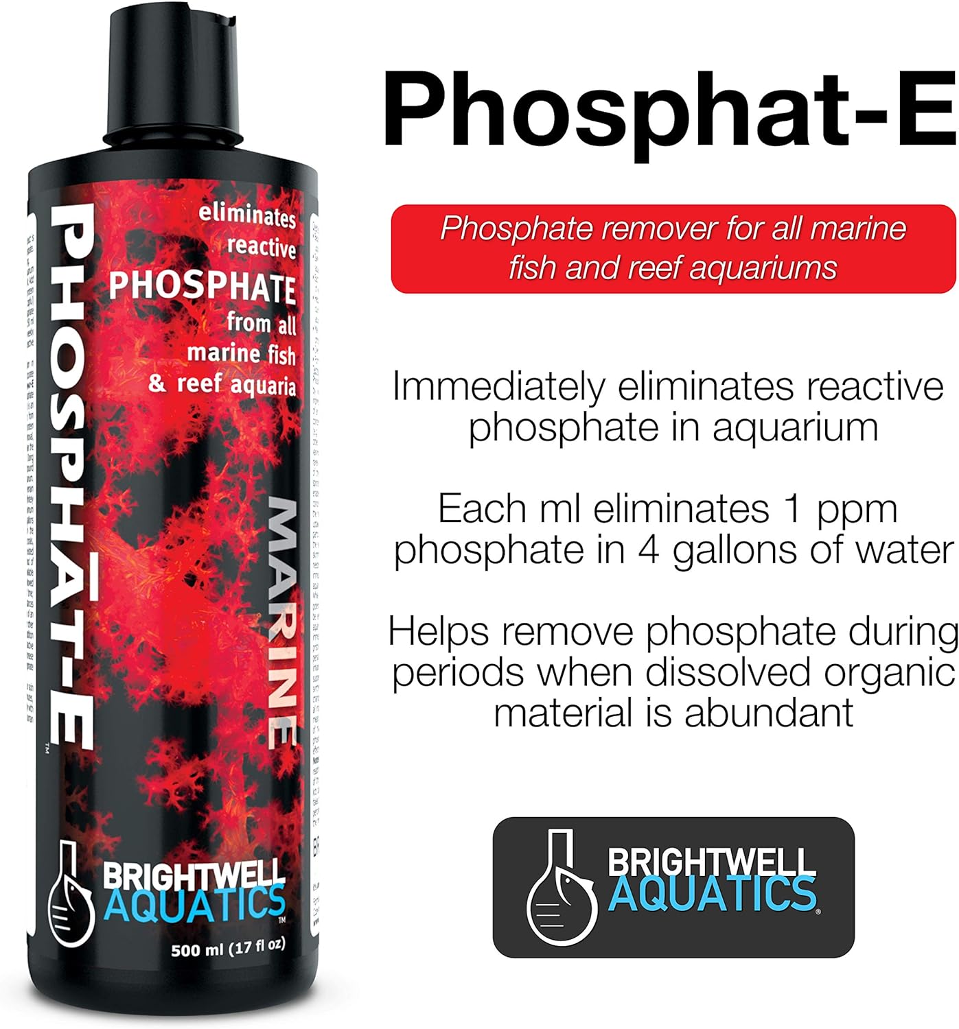 Phosphat-E - Liquid Phosphate Remover for Marine Fish and Reef Aquarium 250-ML