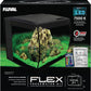Flex 15 Aquarium Kit - Fish Tank for Fish & Plants - Comes with LED Lights, Filtration System & More - 16" X 15" X 15" - 57 L, 15 Gal. - Black