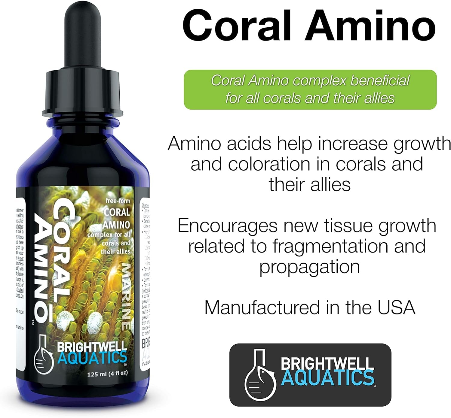 Coralamino - Amino Acid Complex for Coral Coloration & Growth, 250Ml
