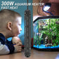 Aquarium Heater, 300W Fish Tank Heater with LED Digital Display & 5 Safety Protection, Submersible Aquarium Heater with 2 Suction Cup and 8.2Ft Cord for 40-75 Gallon Fish Tank.