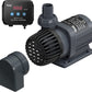 24V DC Water Pump Quiet Inline/Submersible Saltwater Aquarium Pump with LCD Display Controller 800 GPH Return Pump for Coral Reef Tank Sump
